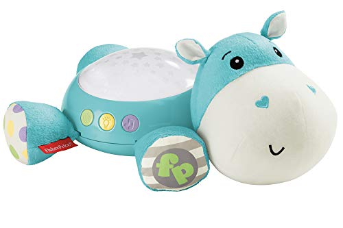 Fisher-Price Hipopótamo dulces sueños, juguete de cuna para bebé (Mattel CGN86), peluches, azul