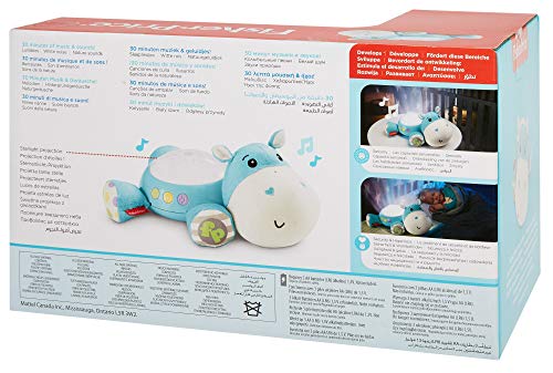 Fisher-Price Hipopótamo dulces sueños, juguete de cuna para bebé (Mattel CGN86), peluches, azul