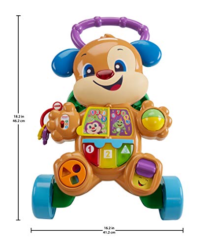 Fisher-Price Ríe y Aprende - Andador Perrito Primeros Pasos, Correpasillos Bebé +6 meses (Mattel FRC85)