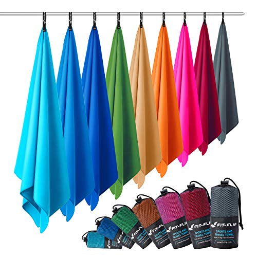 Fit-Flip Toalla Microfibra – en Todos los tamaños, 12 Colores – compacta, Ultraligera y de Secado rápido – Toallas de Microfibra – Toalla Gym, Toalla Viaje y Toalla Piscina (30x50cm Rosa - sin Bolsa) Fit-Flip Toalla Microfibra – en Todos los tamaños, 12 Colores – compacta, Ultraligera y de Secado rápido – Toallas de Microfibra – Toalla Gym, Toalla Viaje y Toalla Piscina (30x50cm Rosa - sin Bolsa)