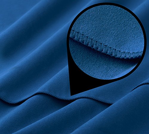 Fit-Flip Toalla Microfibra – en Todos los tamaños, 12 Colores – Ultraligera y compacta – Toalla Secado rapido – Toalla Playa Microfibra y Toalla Deporte Gimnasio (2X 30x50cm Azul Real + 1 Bolsa)
