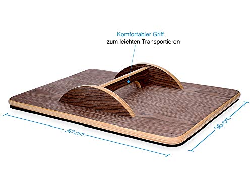 "Fit for Fun Plankpad, entrenador interactivo de cuerpo entero, con aplicación para juegos y entrenamientos, tabla de equilibrio de madera, equipo de fitness / home trainer para mujeres y hombres "