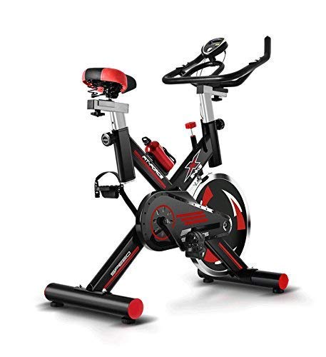 FIT-FORCE Bici Spinning X24KG con Volante de inercia de 24kg Negro