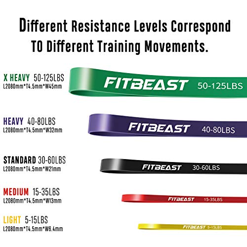 FitBeast Banda de Resistencia con Anclaje para Puerta Almohadilla de Mano(5 Pcs ),Pull Up Bands para Pilates, Entrenamiento, Fisioterapia, Estiramiento, Yoga, Gimnasio en Casa para Hombres y Mujeres FitBeast Banda de Resistencia con Anclaje para Puerta Almohadilla de Mano(5 Pcs ),Pull Up Bands para Pilates, Entrenamiento, Fisioterapia, Estiramiento, Yoga, Gimnasio en Casa para Hombres y Mujeres