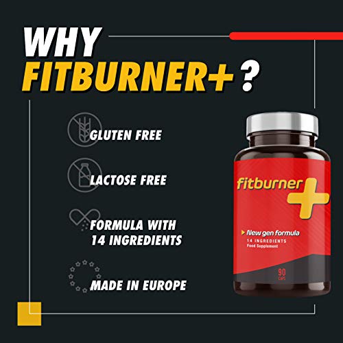 FITBURNER Quemagrasas Potente para Adelgazar - Pastillas para Adelgazar Rápido - Supresor de Apetito para Perder Peso - Quemador de Grasa Abdominal con Garcinia y Cafeína - Fat Burner - 90 Cápsulas