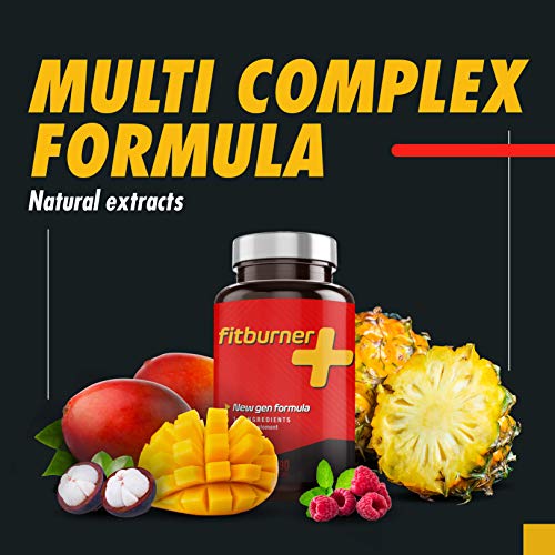 FITBURNER Quemagrasas Potente para Adelgazar - Pastillas para Adelgazar Rápido - Supresor de Apetito para Perder Peso - Quemador de Grasa Abdominal con Garcinia y Cafeína - Fat Burner - 90 Cápsulas