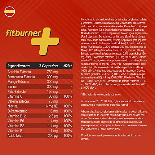 Fitburner+ | Quemagrasas Potente y Natural | Pastillas para Adelgazar Rápido | Supresor de Apetito para Perder Peso | Quemador de Grasa Abdominal | 90 Pastillas Veganas Fitburner+ | Quemagrasas Potente y Natural | Pastillas para Adelgazar Rápido | Supresor de Apetito para Perder Peso | Quemador de Grasa Abdominal | 90 Pastillas Veganas