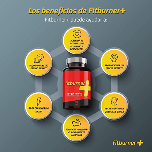 Fitburner+ | Quemagrasas Potente y Natural | Pastillas para Adelgazar Rápido | Supresor de Apetito para Perder Peso | Quemador de Grasa Abdominal | 90 Pastillas Veganas Fitburner+ | Quemagrasas Potente y Natural | Pastillas para Adelgazar Rápido | Supresor de Apetito para Perder Peso | Quemador de Grasa Abdominal | 90 Pastillas Veganas