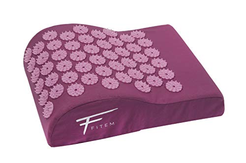 Fitem Kit de acupresión XL - Cojín + Esterilla de acupresión + Bola de masaje - Alivia dolores de Espalda y Cuello - Masaje de espalda - Esterilla 130 x 50 x 2,5 cm, cojín: 30 x 23 x 10 cm