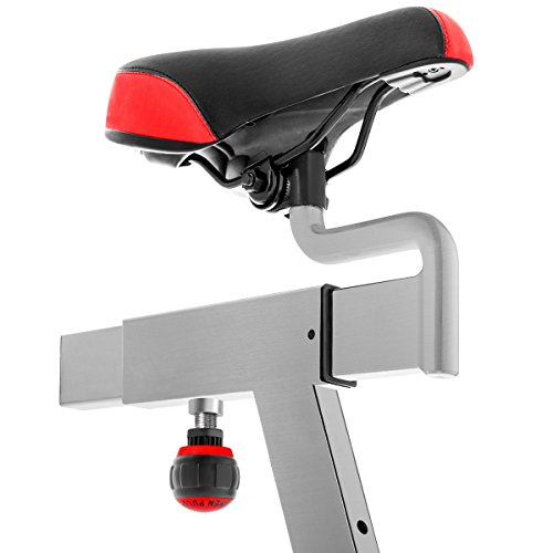 FITFIU Fitness BESP-22 Bicicleta indoor ergonómica con disco de inercia de 24kg y resistencia regulable, Bici de entrenamiento fitness con sillín ajustable, pulsómetro y pantalla LCD FITFIU Fitness BESP-22 Bicicleta indoor ergonómica con disco de inercia de 24kg y resistencia regulable, Bici de entrenamiento fitness con sillín ajustable, pulsómetro y pantalla LCD