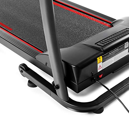 FITFIU Fitness MC-200 Cinta de correr plegable con velocidad hasta 14km/h, superficie de carrera de 40x110cm, motor de 1500w, pantalla LCD, pulsómetro y sistema de paro de emergencia