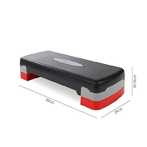 FITFIU Fitness PS-150 - Plataforma Step Fitness regulable, Stepper Aróbic y Cardio para ejercicios Gimnasia en casa 70x30x11cm