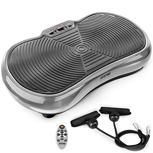 FITFIU Fitness PV-100 Plataforma vibratoria oscilante color Gris con potencia de 400w y 9 programas, Incluye cuerdas elásticas, adecuada para adelgazar con vibración y ejercicios musculares FITFIU Fitness PV-100 Plataforma vibratoria oscilante color Gris con potencia de 400w y 9 programas, Incluye cuerdas elásticas, adecuada para adelgazar con vibración y ejercicios musculares