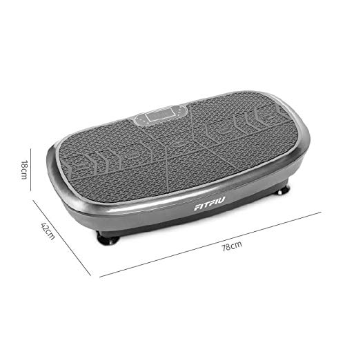 FITFIU Fitness PV-200 Plataforma vibratoria fitness con movimiento oscilante 3D color Gris, potencia de 1000w, con cuerdas elásticas y base antideslizante, Plataforma de entrenamiento completo FITFIU Fitness PV-200 Plataforma vibratoria fitness con movimiento oscilante 3D color Gris, potencia de 1000w, con cuerdas elásticas y base antideslizante, Plataforma de entrenamiento completo