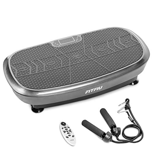 FITFIU Fitness PV-200 Plataforma vibratoria fitness con movimiento oscilante 3D color Gris, potencia de 1000w, con cuerdas elásticas y base antideslizante, Plataforma de entrenamiento completo FITFIU Fitness PV-200 Plataforma vibratoria fitness con movimiento oscilante 3D color Gris, potencia de 1000w, con cuerdas elásticas y base antideslizante, Plataforma de entrenamiento completo