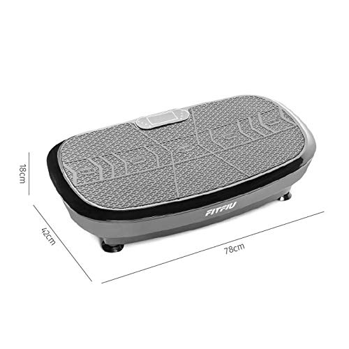 FITFIU Fitness PV-200 Plataforma vibratoria fitness con movimiento oscilante 3D color Negro, potencia de 1000w, con cuerdas elásticas y base antideslizante, Plataforma de entrenamiento completo FITFIU Fitness PV-200 Plataforma vibratoria fitness con movimiento oscilante 3D color Negro, potencia de 1000w, con cuerdas elásticas y base antideslizante, Plataforma de entrenamiento completo