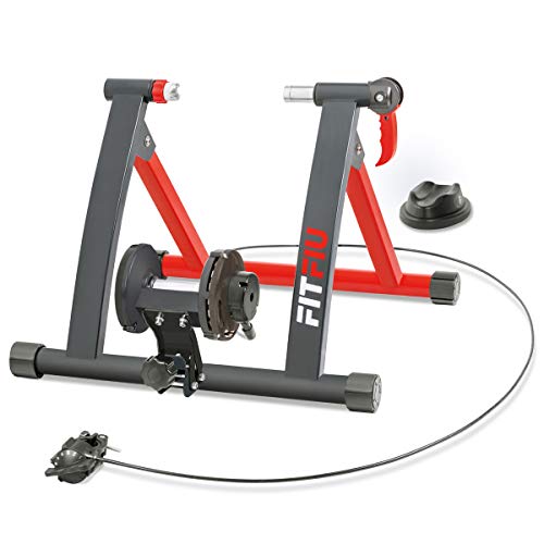 FITFIU Fitness ROB-10 Rodillo para bicicleta plegable con resistencia magnética, Rodillo ciclismo indoor compatible con ruedas de 26 pulgadas a 29 pulgadas para entrenamiento en casa