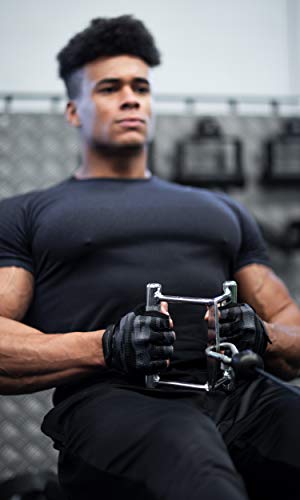Fitgriff® Guantes de entrenamiento V3 para hombre y mujer – Guantes de fitness para entrenamiento de fuerza, deportes de fuerza, entrenamiento – Gym Workout Gloves (Camo-Black 7)
