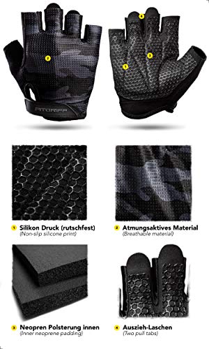 Fitgriff® Guantes de entrenamiento V3 para hombre y mujer – Guantes de fitness para entrenamiento de fuerza, deportes de fuerza, entrenamiento – Gym Workout Gloves (Camo-Black 7) Fitgriff® Guantes de entrenamiento V3 para hombre y mujer – Guantes de fitness para entrenamiento de fuerza, deportes de fuerza, entrenamiento – Gym Workout Gloves (Camo-Black 7)