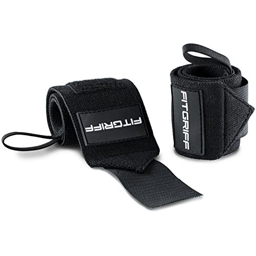 Fitgriff® Muñequeras Gym, Crossfit, Deportivas, Musculación, Gimnasio, Calistenia, Wrist Wraps - Mujeres y Hombres - Black Fitgriff® Muñequeras Gym, Crossfit, Deportivas, Musculación, Gimnasio, Calistenia, Wrist Wraps - Mujeres y Hombres - Black
