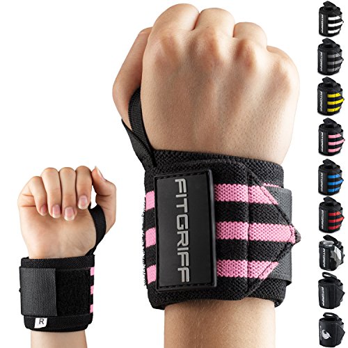 Fitgriff® Muñequeras Gym, Crossfit, Deportivas, Musculación, Gimnasio, Calistenia, Wrist Wraps - Mujeres y Hombres - Black/Pink Fitgriff® Muñequeras Gym, Crossfit, Deportivas, Musculación, Gimnasio, Calistenia, Wrist Wraps - Mujeres y Hombres - Black/Pink