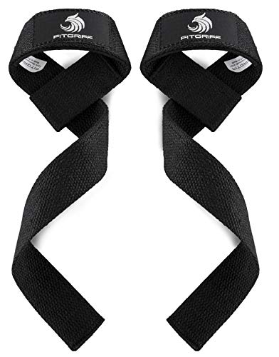 Fitgriff® Straps Powerlifting, Levantamiento de Pesas, Agarres para Gym, Agarraderas Gimnasio, Peso Muerto - Lifting Straps - Mujeres y Hombres - Black Original Fitgriff® Straps Powerlifting, Levantamiento de Pesas, Agarres para Gym, Agarraderas Gimnasio, Peso Muerto - Lifting Straps - Mujeres y Hombres - Black Original
