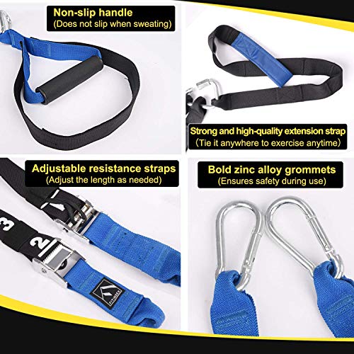 FITINDEX Kit de entrenamiento de resistencia corporal,Correas de suspensión de uso doméstico,Equipo de resistencia fitness con cintas de resistencia,para gimnasia en interiores o exteriores FITINDEX Kit de entrenamiento de resistencia corporal,Correas de suspensión de uso doméstico,Equipo de resistencia fitness con cintas de resistencia,para gimnasia en interiores o exteriores
