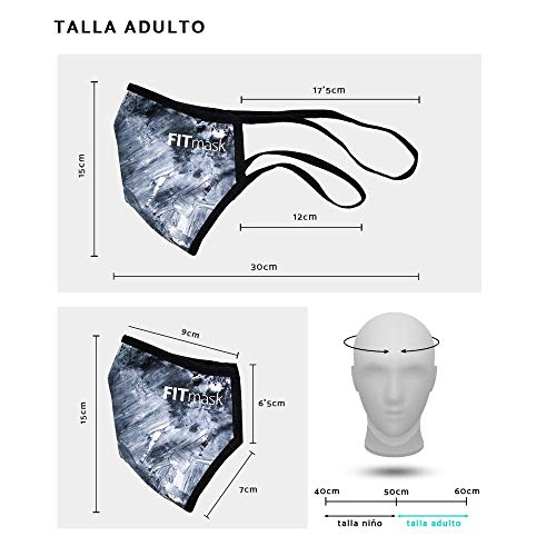 FITmask Mascarilla Reutilizable Lavable Certificada Tejido Hidrófugo Made in Spain Black Marble - Adulto Cabecera FITmask Mascarilla Reutilizable Lavable Certificada Tejido Hidrófugo Made in Spain Black Marble - Adulto Cabecera