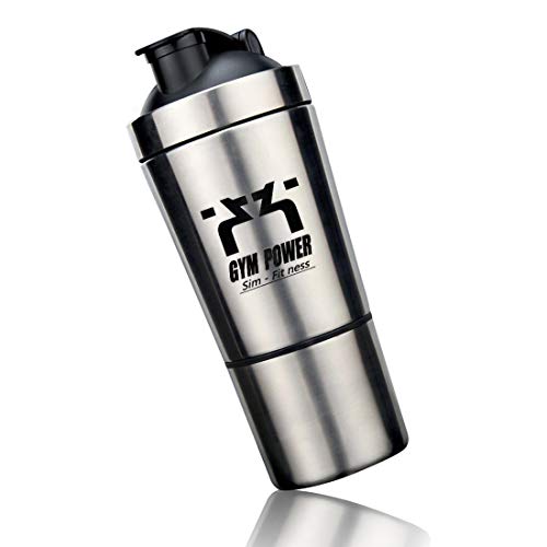 Fitness Acero Inoxidable proteína Bottle Copa Proteína Bottle de proteínas 700+200ml Fitness Acero Inoxidable proteína Bottle Copa Proteína Bottle de proteínas 700+200ml