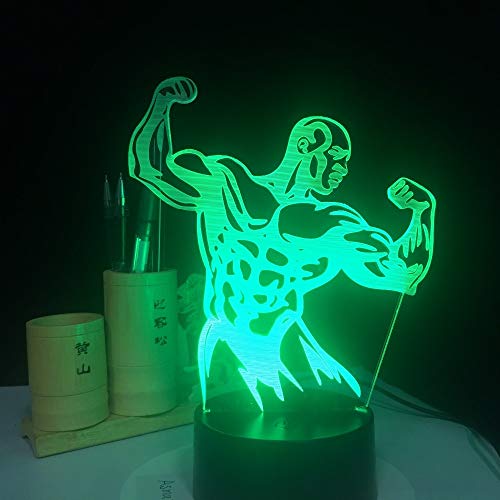 Fitness Cool Man Novedad lámpara de Mesa de luz Nocturna lámpara de Mesa de Cambio Colorido decoración de Gimnasio