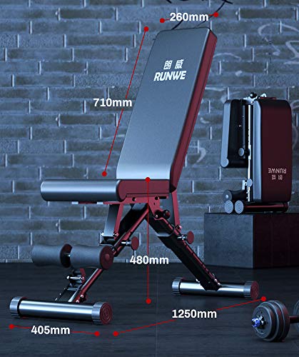 Fitness Equipment Banco de musculación Plegable, Pesa Profesional y Banco multifunción para el hogar, Uso como Curl de bíceps y más, Banco de Ejercicios con Acolchado