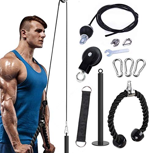 Fitness Polea Cuerda Sistema de fijación de la máquina,Sistema de Cuerda de Equipo de Gimnasio en casa,Correa de tríceps,Equipo de musculacion Entrenamiento de Fuerza del Brazo Cuerda Triceps Fitness Polea Cuerda Sistema de fijación de la máquina,Sistema de Cuerda de Equipo de Gimnasio en casa,Correa de tríceps,Equipo de musculacion Entrenamiento de Fuerza del Brazo Cuerda Triceps
