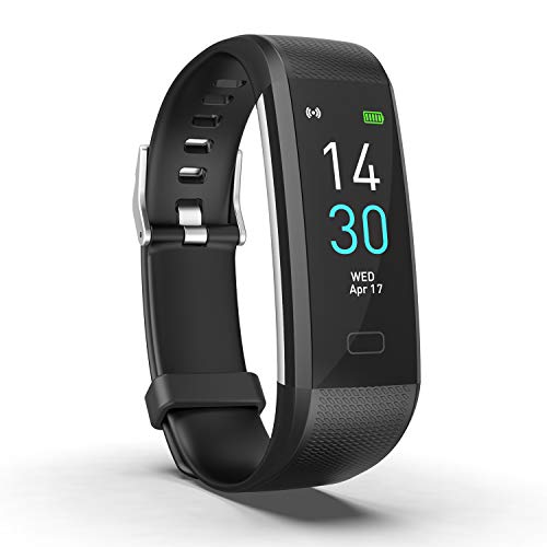 Fitness Pulsera de Actividad Reloj Inteligente Impermeable IP68 con Pantalla Color, Pulsera Inteligente Pulsómetro, Cronómetros, Monitor de Sueño Podómetro GPS Reloj Deportivo Mujeres Hombres Niños