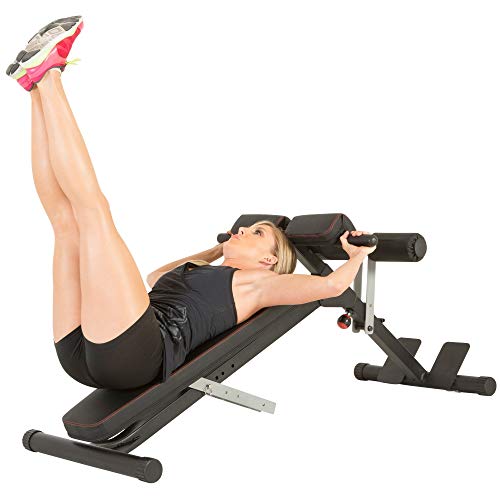 Fitness Realidad Unisex X-Class luz Comercial Multi-Workout Abdominal/Hyper Espalda extensión Banco, Negro, un tamaño Fitness Realidad Unisex X-Class luz Comercial Multi-Workout Abdominal/Hyper Espalda extensión Banco, Negro, un tamaño