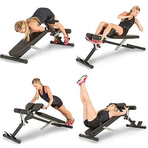 Fitness Realidad Unisex X-Class luz Comercial Multi-Workout Abdominal/Hyper Espalda extensión Banco, Negro, un tamaño Fitness Realidad Unisex X-Class luz Comercial Multi-Workout Abdominal/Hyper Espalda extensión Banco, Negro, un tamaño