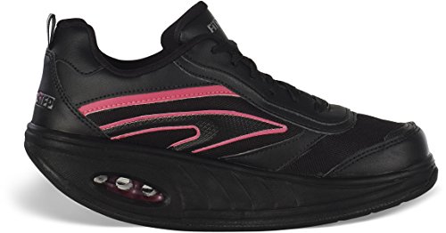 Fitness Step Neon Pink - Zapatillas tonificadoras para Mujer, Color Negro/Rosa, Talla 40 Fitness Step Neon Pink - Zapatillas tonificadoras para Mujer, Color Negro/Rosa, Talla 40