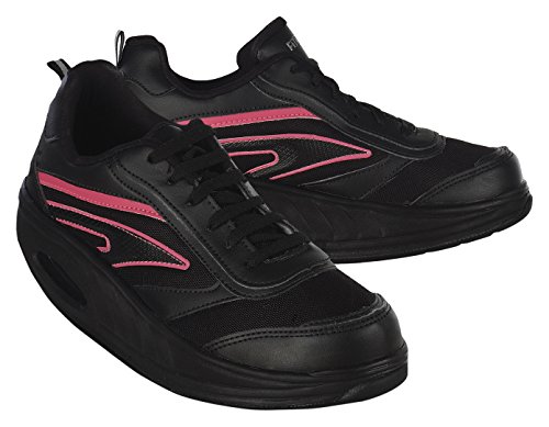 Fitness Step Neon Pink - Zapatillas tonificadoras para Mujer, Color Negro/Rosa, Talla 40 Fitness Step Neon Pink - Zapatillas tonificadoras para Mujer, Color Negro/Rosa, Talla 40