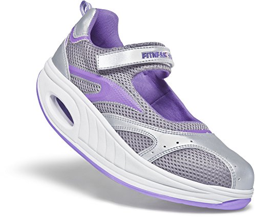 Fitness Step Urban Training - Zapatillas tonificadoras para Mujer, Color Gris/Morado, Talla 40 Fitness Step Urban Training - Zapatillas tonificadoras para Mujer, Color Gris/Morado, Talla 40