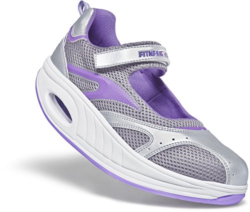 Fitness Step Urban Training - Zapatillas tonificadoras para Mujer, Color Gris/Morado, Talla 40