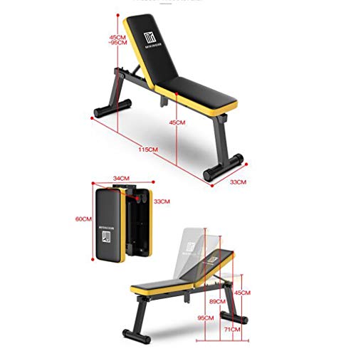 Fitness y ejercicio Bancos Ajustables Banco de Pesas Plegable Prensa de banca Comercial Tableta Plegable Taburete de Entrenamiento multifunción Carga de 200 kg Equipo de Gimnasio Bancos