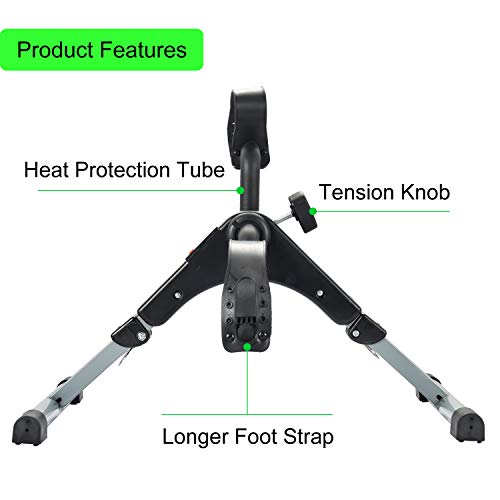 FITODO Pedales Estaticos Ejercicio de Mini Bicicleta con Monitor LCD para Pierna y el Brazo de Rehabilitación(Gris)