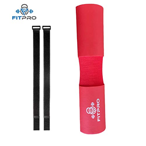 Fitpro Almohadilla Protectora de Cuello y Hombros para Sentadillas y Hip Trust con Barra (Negro)