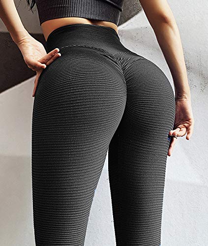 FITTOO Leggings Mallas Mujer Pantalones Deportivos Yoga Alta Cintura Elásticos y Transpirables #2 Negro Chica