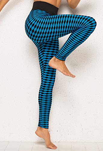 FITTOO Leggings Mallas Mujer Pantalones Deportivos Yoga Alta Cintura Elásticos y Transpirables Azul Mediana
