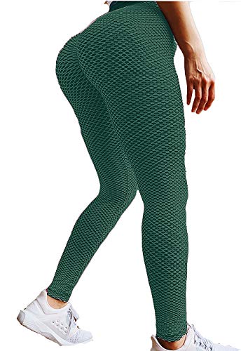 FITTOO Leggings Mallas Mujer Pantalones Deportivos Yoga Alta Cintura Elásticos y Transpirables Verte Chica