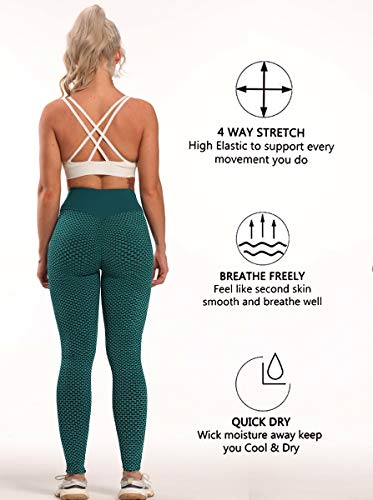 FITTOO Leggings Mallas Mujer Pantalones Deportivos Yoga Alta Cintura Elásticos y Transpirables Verte Chica