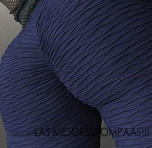 FITTOO Mallas Leggings Mujer Pantalones Deportivos oga Alta Cintura Elásticos Transpirables Azul Oscuro M
