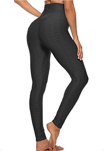 FITTOO Mallas Leggings Mujer Pantalones Deportivos oga Alta Cintura Elásticos Transpirables Negro S