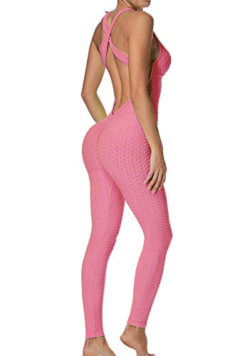 FITTOO Mallas Pantalones Deportivos Leggings Mujer Yoga de Alta Cintura Elásticos y Transpirables para Yoga Running Fitness con Gran Elásticos1370 Rosa S