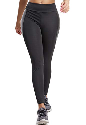 FITTOO Mallas Pantalones Deportivos Leggings Mujer Yoga de Alta Cintura Elásticos y Transpirables para Yoga Running Fitness con Gran Elásticos680 Negro S